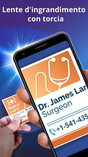 Lente d'ingrandimento + torcia PC