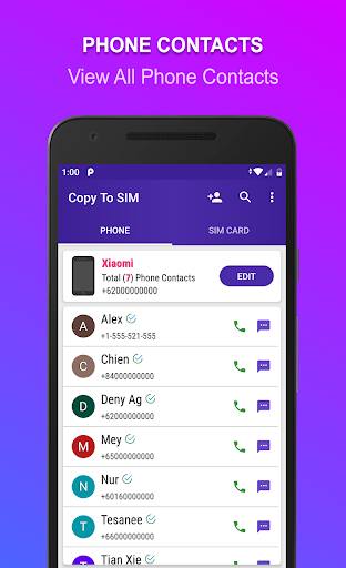 Copy To SIM (Copy Contacts)