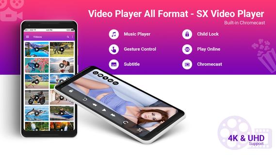 SX Video Player - Full Screen HD Video Player الحاسوب