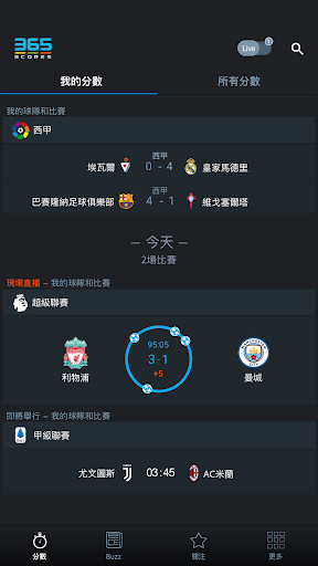 365Scores: 現場比分和體育新聞