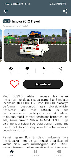 Mod Bussid Innova Travel PC