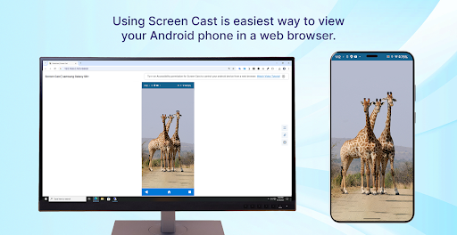 Screen Cast -View Mobile on PC الحاسوب