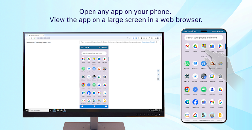 Screen Cast -View Mobile on PC الحاسوب
