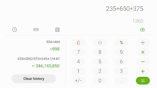 Samsung Calculator الحاسوب