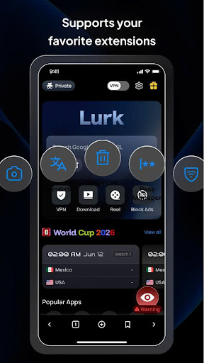 Lurk: Secure Private Browser الحاسوب