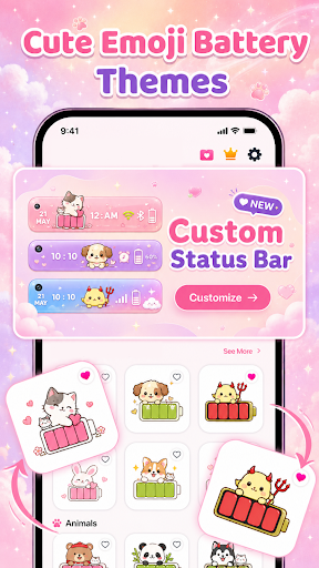 Emoji Battery & Shimeji Pets