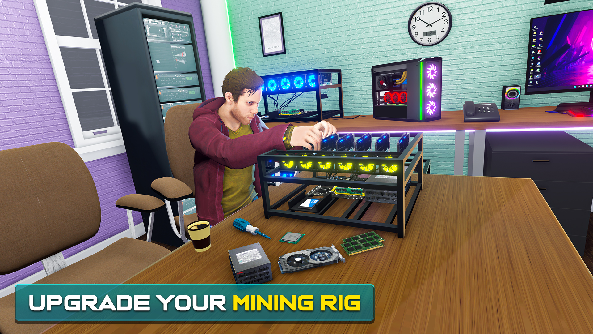 Crypto Mining PC Builder Sim Game for Android - Download