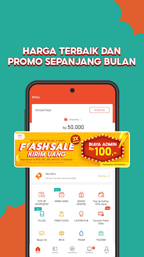 Mitra Shopee: Kirim Uang, PPOB