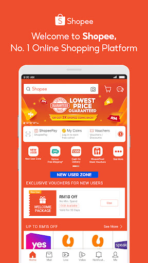 Shopee MY: No Shipping Fee পিসি