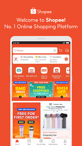 Shopee MY: No Shipping Fee