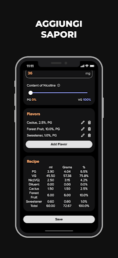 Calcolatrice E-Liquid PC