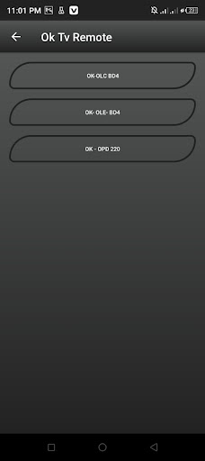 Remote control for Ok Tv PC
