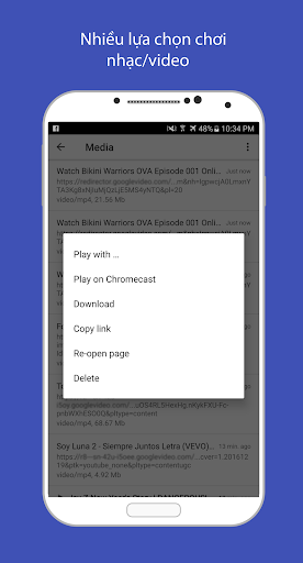 Amaze Browser. Tải nhạc, phim PC