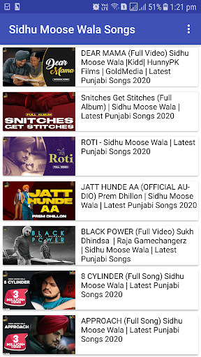Sidhu Moose Wala  Songs