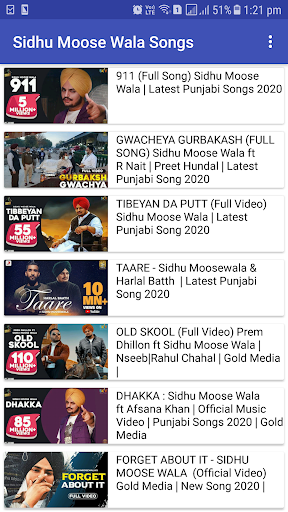 Sidhu Moose Wala  Songs