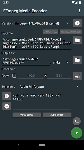 FFmpeg Media Encoder