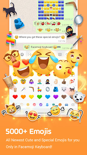 Facemoji Emoji Keyboard-Emoji Lucu,Stiker,Tema,GIF