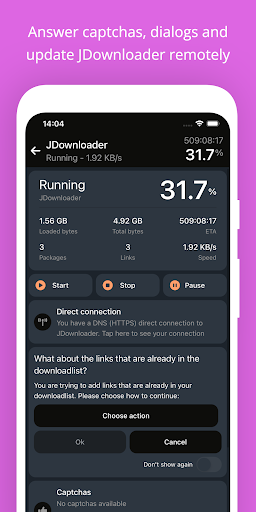 komputer JDownloader Remote Control