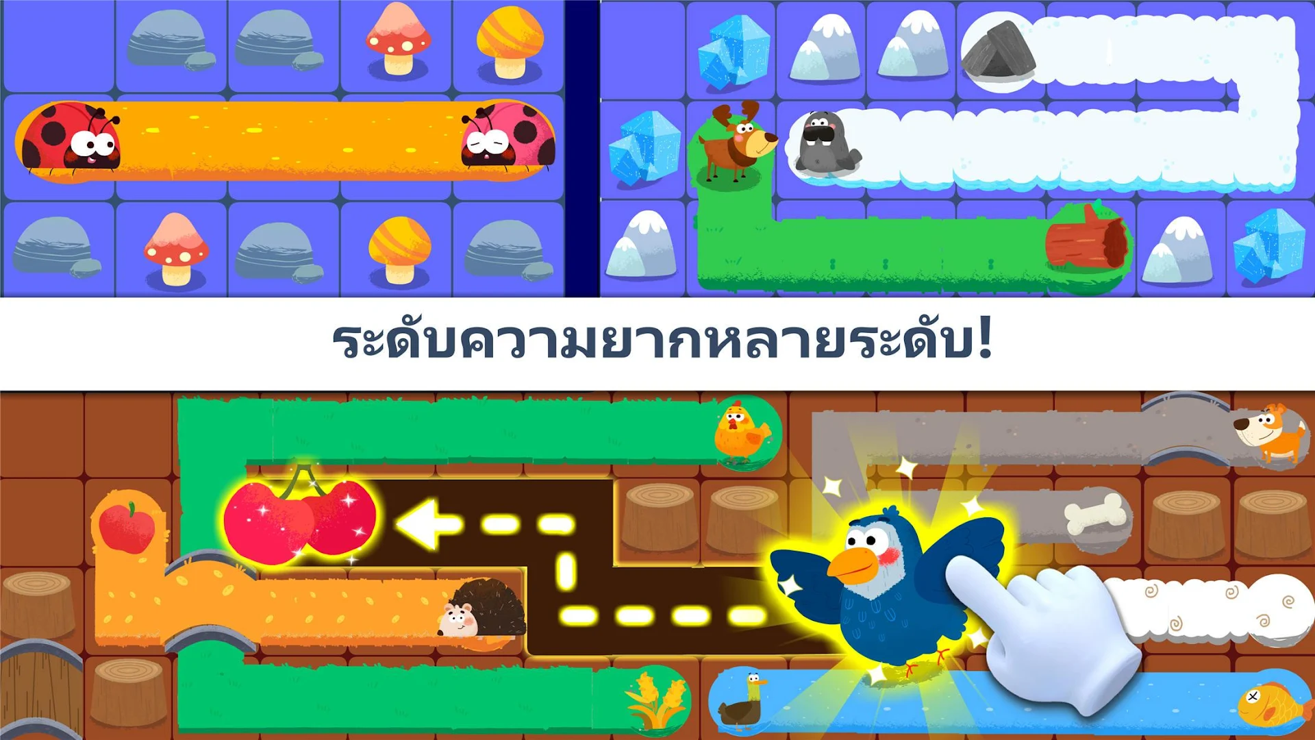 ปริศนาลากเส้นสัตว์ของแพนด้าน้อย PC