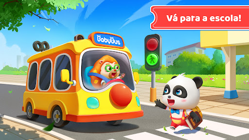 Ônibus Escolar do Bebê Panda