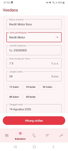 Veedana: Kalkulator cicilan پی سی