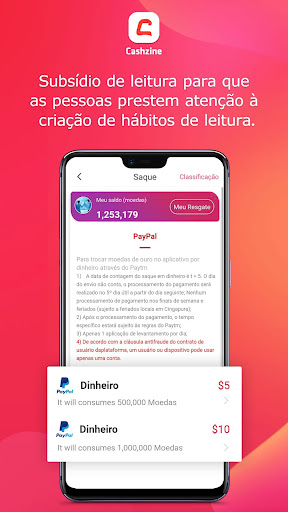 Cashzine: Ler e Ganhe Dinheiro