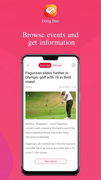 Dong Bao - discover trending event&people nearby PC