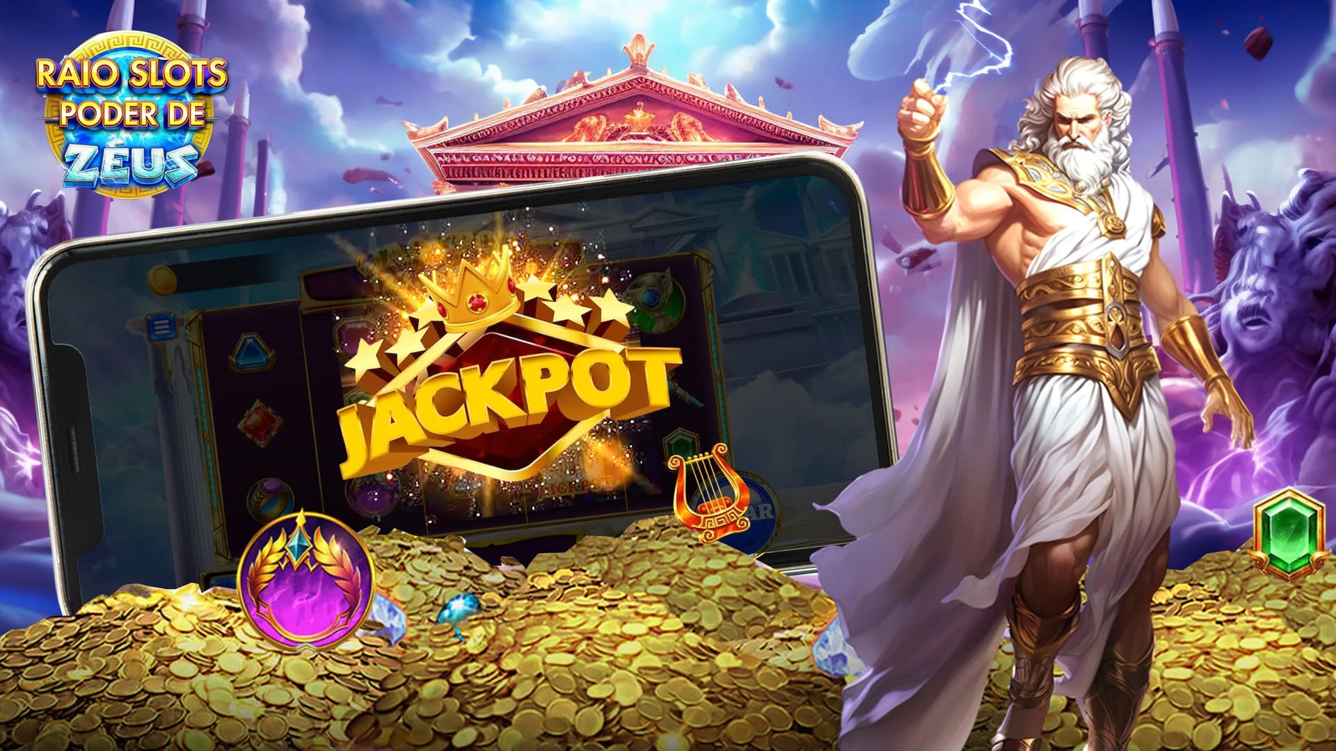 Raio Slots - Poder de zéus para PC