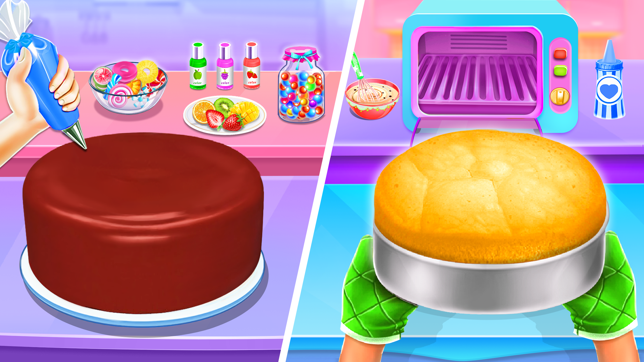 Fun 3D Cake Cooking Game: My Bakery Empire Color, Decorate & Serve Cakes:  Magical Princess Swan Cake - YouTube