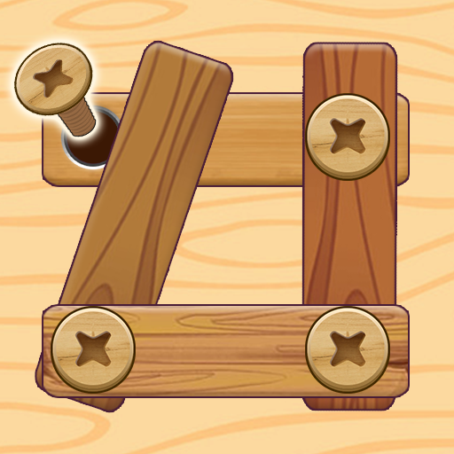 Holz Puzzle: Muttern & Bolzen