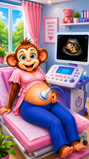 Monkey Mom Baby Shower Party الحاسوب