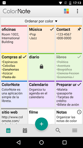 ColorNote Bloc de notas Notas PC