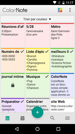 ColorNote Bloc-notes notes PC