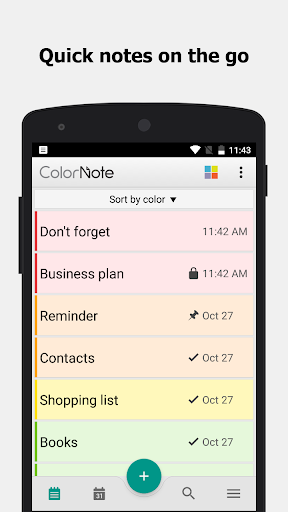 ColorNote แผ่นจดบันทึก notepad PC