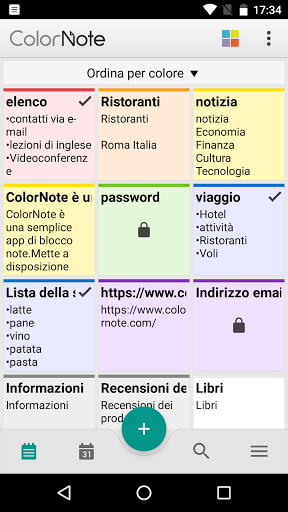 ColorNote Blocco note Notepad