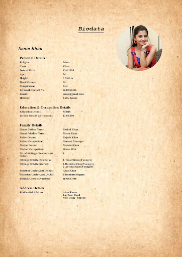 Muslim Marriage Biodata Maker PC