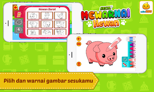 Mewarnai Hewan Kartun