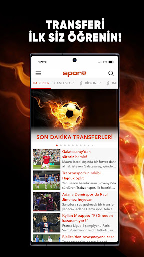 Sporx - Spor Haber, Canlı Skor