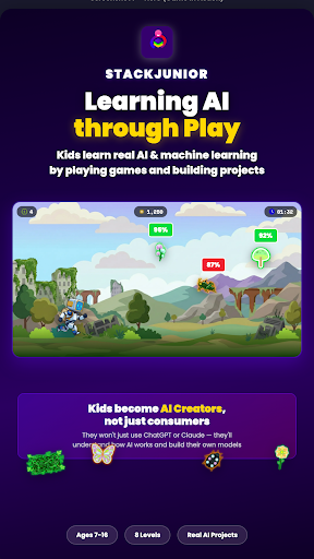 StackJunior: AI Learning Game پی سی