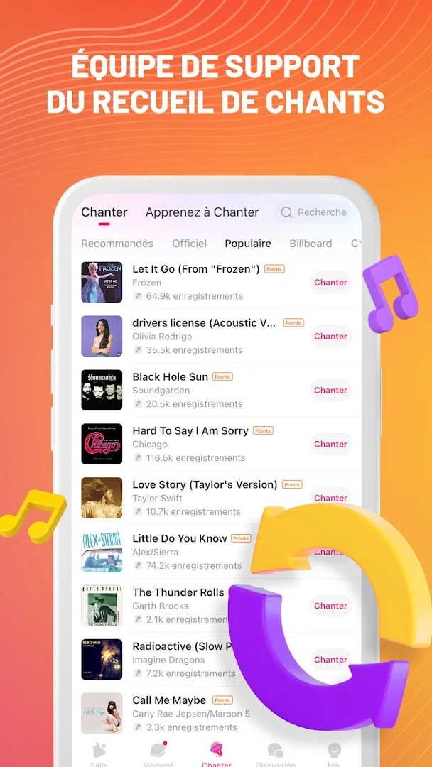 StarMaker: Chantez chansons gratuites de karaoké PC