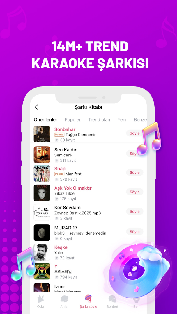 StarMaker:Ücretsiz Karaoke şarkı,Müzik video kaydı PC