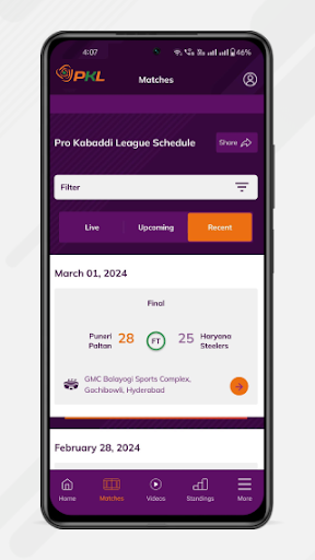 Pro Kabaddi Official App PC