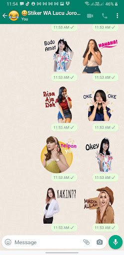 komputer Stiker WA Lucu Jorok Gokil