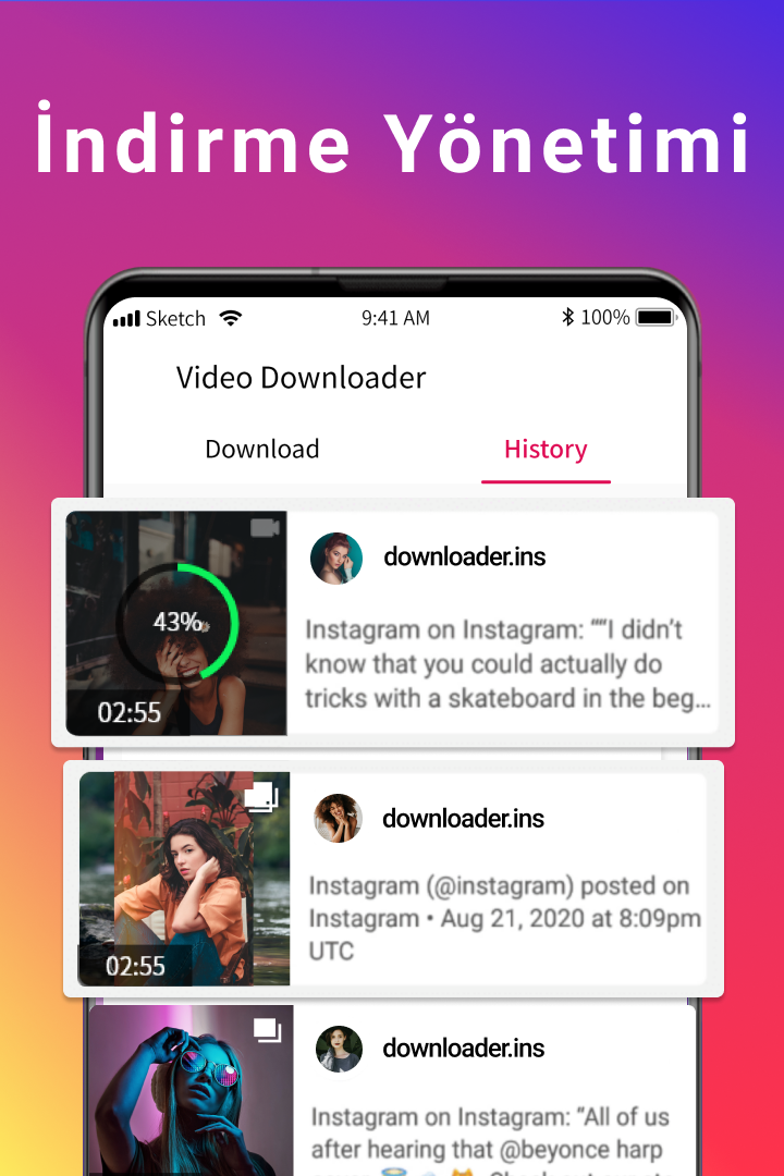Instagram için Fotoğra f& Video İndirici PC