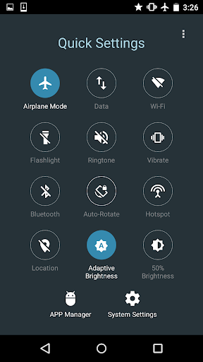 Quick Settings for Android PC