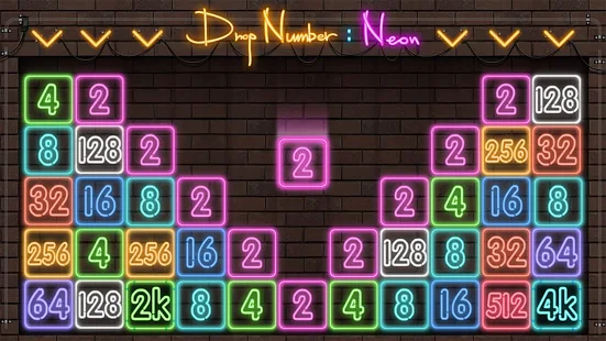 Drop Number : Neon 2048 PC