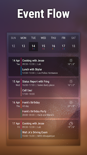 Event Flow Calendar Widget PC