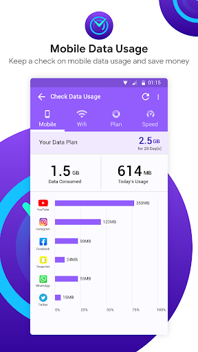 Check Internet Data Usage پی سی