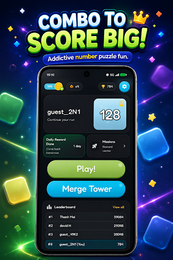 Merge Block: 2048 Puzzle পিসি
