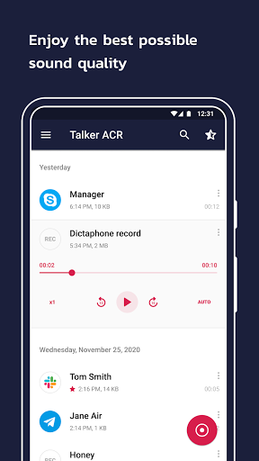 Registra chiamate: Talker ACR